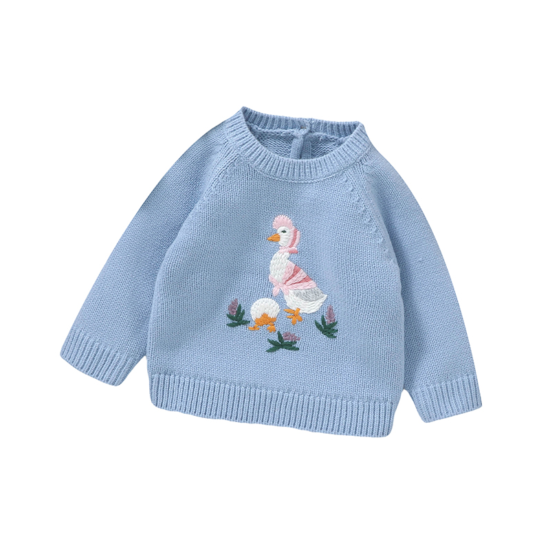 Baby Clothing Jumpers - Herbst Baby Pullover Nette Gestickte Ente
