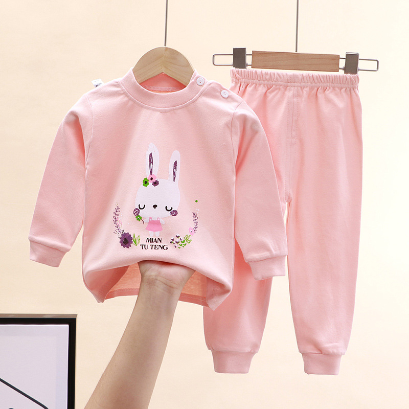 Baby Clothing For Sleep - Herbst Nachtwäsche Pyjamas Für Mädchen Rosa