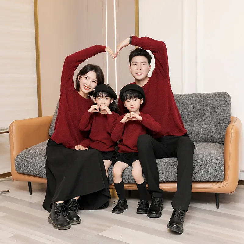 Baby Clothing Jumpers - Eltern und Kinder Strickpullover Familienpullover Tops