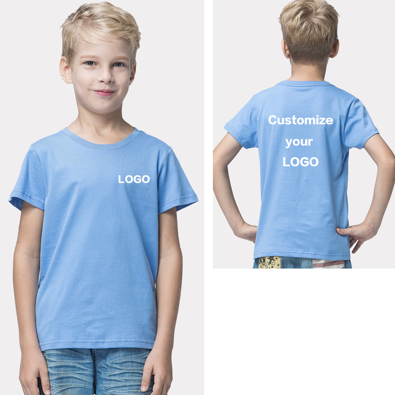 Baby Clothing Logo - 170g einfarbiges Rundhals-Kinder-T-Shirt, kurzärmeliges Eltern-Kind-Outfit aus