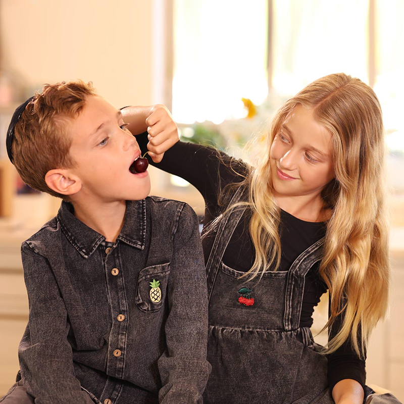 Denim Schwarz Familien-Matchin – Baby Clothing Logo Bewertung und Preis